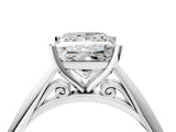 White gold Princess Cut Diamond Solitaire Engagement Ring with Cathedral Setting and Four-Prong Mount_18