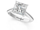 White gold Princess Cut Diamond Solitaire Engagement Ring with Cathedral Setting and Four-Prong Mount_272