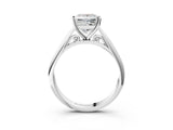 White gold Princess Cut Diamond Solitaire Engagement Ring with Cathedral Setting and Four-Prong Mount_275