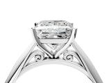 White gold Princess Cut Diamond Solitaire Engagement Ring with Cathedral Setting and Four-Prong Mount_30