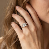 White gold Princess Cut Diamond Solitaire Engagement Ring with Celtic Knot Band and Four-Prong Setting_140