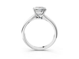 Platinum 1.03 Carat D VVS1 Princess Diamond Solitaire Engagement Ring with Classic Band and Four-Prong Setting