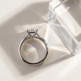 White gold Princess Cut Diamond Solitaire Engagement Ring with Classic Band and Four-Prong Setting_192