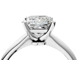 White gold Princess Cut Diamond Solitaire Engagement Ring with Classic Band and Four-Prong Setting_67