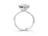 White gold Princess Cut Diamond Solitaire Engagement Ring with Four-Prong Setting and Classic Band_23