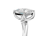 White gold Princess Cut Diamond Solitaire Engagement Ring with Four-Prong Setting and Classic Band_25