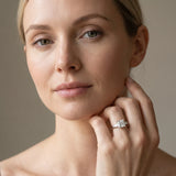 White gold Princess Cut Diamond Solitaire Ring with Tapered Baguette Accents and Four-Prong Setting_134