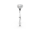 White gold Princess Cut Diamond Solitaire Ring with Thin Band and Prong Setting_14