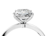 White gold Princess Cut Diamond Solitaire Ring with Thin Band and Prong Setting_16