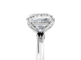 White gold Princess Cut Diamond Solitaire Ring with Thin Band and Prong Setting_17