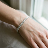 White gold Princess Cut Diamond Tennis Bracelet with Channel Setting_4