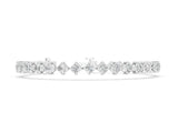 White gold Princess Cut Diamond Tennis Bracelet with Square Prong Setting_12