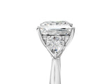 White gold Princess Cut Diamond Three-Stone Ring with Pear Side Stones and Four-Prong Setting_99