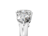 White gold Princess Cut Diamond Three-Stone Ring with Prong Setting and Classic Band_117