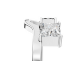 White gold Princess-Cut Dual Stone Open Band with Four-Prong Setting_17