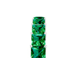 White gold Princess Cut Emerald Channel-Set Eternity Band with Prong Setting_11