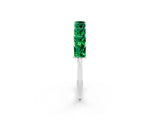 White gold Princess Cut Emerald Channel-Set Eternity Band with Prong Setting_8