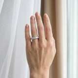 White gold Princess Cut Five-Stone Diamond Band with Prong Setting_148