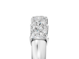 White gold Princess Cut Five-Stone Diamond White Gold Band with Prong Setting_136