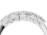 White gold Princess Cut Five-Stone Diamond White Gold Band with Prong Setting_147
