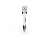 White gold Princess Cut Five-Stone Diamond White Gold Band with Prong Setting_150