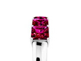 White gold Princess Cut Five-Stone Garnet Band with Prong Setting_11