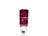 White gold Princess Cut Five-Stone Garnet Ring with Classic Prong Setting_11