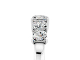 White gold Princess Cut Five-Stone Moissanite Ring with Classic Prong Setting_11