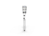 White gold Princess Cut Five-Stone Moissanite Ring with Classic Prong Setting_8