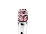White gold Princess Cut Five-Stone Morganite Band with Prong Setting_11