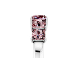 White gold Princess Cut Five-Stone Morganite Ring with Classic Prong Setting_11