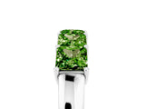 White gold Princess Cut Five-Stone Peridot Band with Prong Setting_11