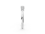 White gold Princess Cut Five-Stone Prong Set Diamond Band_31