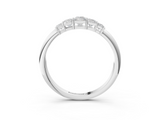 White gold Princess Cut Five-Stone Prong Set Diamond Band_32