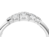 White gold Princess Cut Five-Stone Prong Set Diamond Band_33