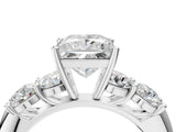 White gold Princess Cut Five-Stone Prong Set Diamond Ring with Classic Band_72