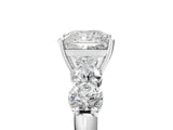 White gold Princess Cut Five-Stone Prong Set Diamond Ring with Classic Band_73