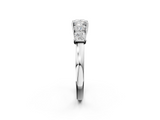 White gold Princess Cut Five-Stone Prong Set White Gold Band_114
