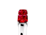 White gold Princess Cut Five-Stone Ruby Band with Prong Setting_11