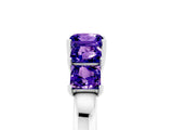 White gold Princess Cut Five-Stone Tanzanite Ring with Classic Prong Setting_11