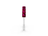 White gold Princess Cut Garnet Channel-Set Eternity Band with Prong Setting_8
