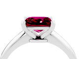 White gold Princess Cut Garnet Solitaire Engagement Ring with Classic Band and Four-Prong Setting_52