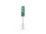 White gold Princess Cut Green Sapphire Channel-Set Eternity Band with Prong Setting_8