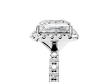 White gold Princess Cut Halo Diamond Engagement Ring with Pave Band and Four-Prong Setting_26