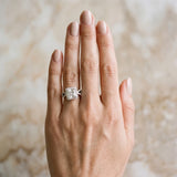 White gold Princess Cut Halo Diamond Infinity Band with Four-Prong Setting_25