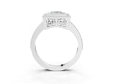 White gold Princess Cut Halo Pavé Diamond Ring_77