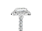 White gold Princess Cut Halo Pave Diamond Engagement Ring with Four-Prong Setting_13