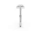 White gold Princess Cut Halo Pave Split Shank Prong Setting Ring_52