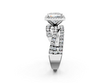 White gold Princess Cut Halo Split Shank Prong Setting Ring_115