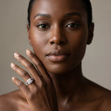 White gold Princess Cut Halo Split Shank Ring with Four-Prong Setting_25
